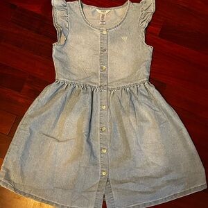 NWOT Guess Light Blue Denim Style Kids Dress
